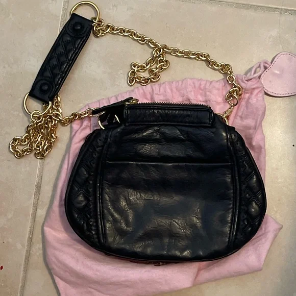 Leather juicy chain bag black - Picture 2 of 2